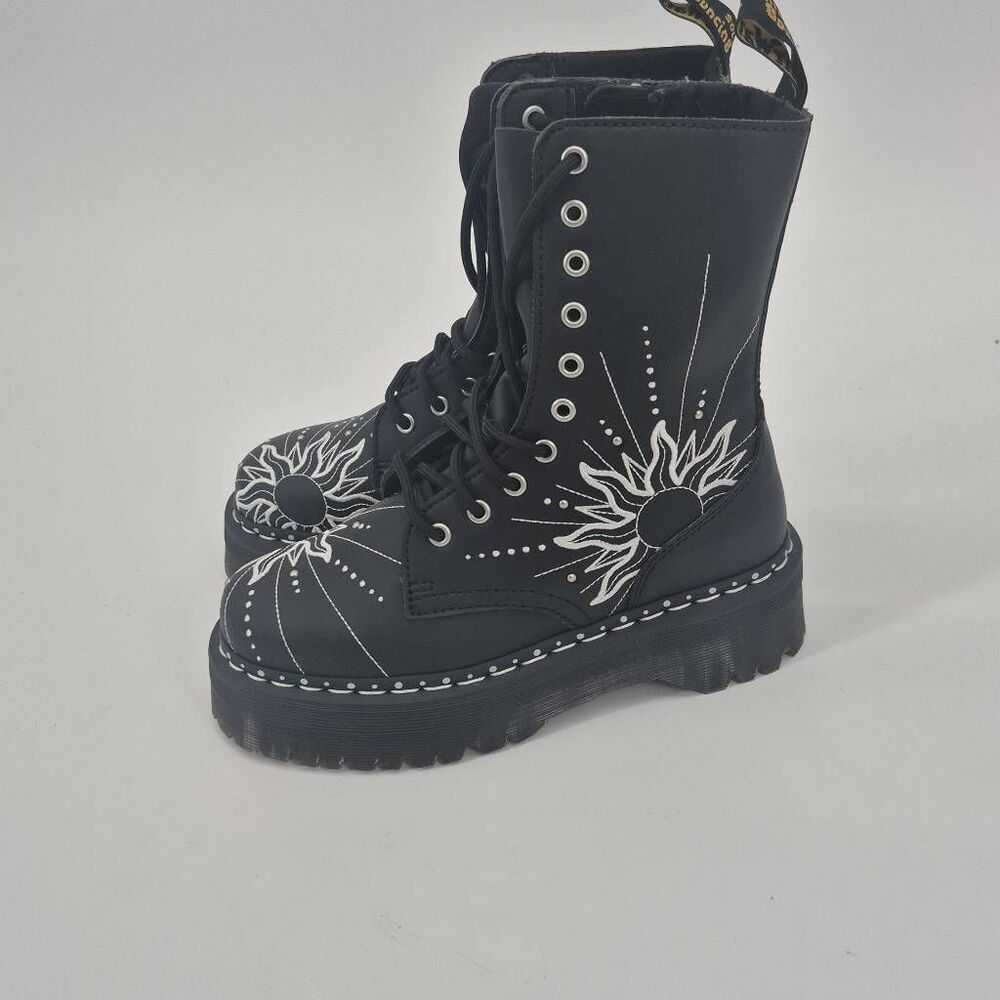 DR. MARTENS JADON HI SOLAR FLARE LEATHER PLATFORMS BOOTS SIZE 7 - Picture 4 of 8
